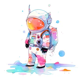 宇航员卡通人物太空人卡通