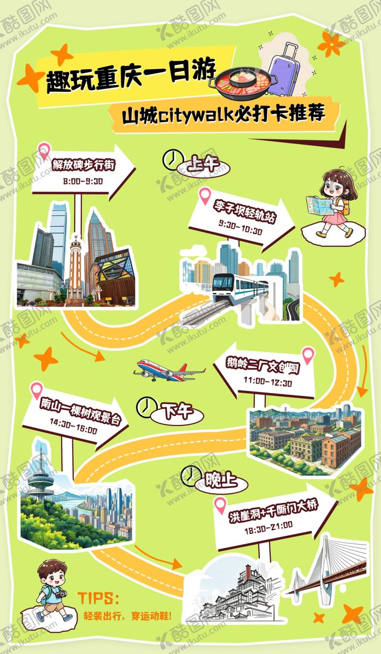 编号：12157804281607599526【酷图网】源文件下载-城市旅行趣味路线图