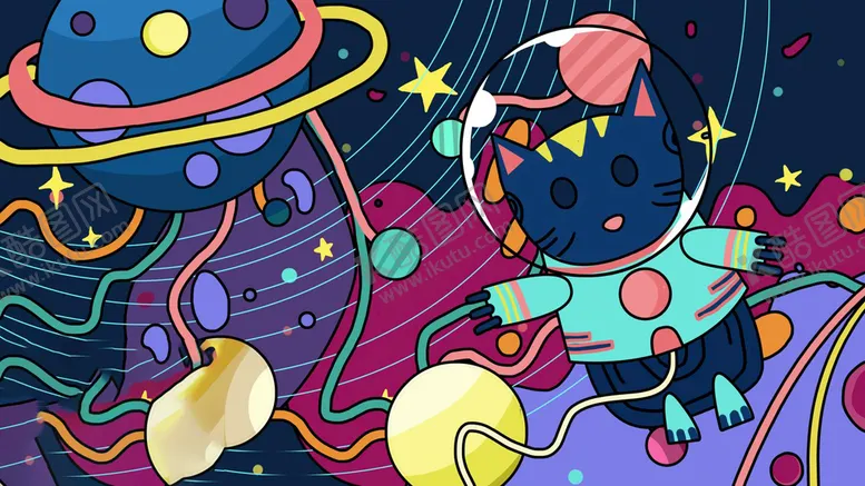 编号：84691712210335279481【酷图网】源文件下载-卡通手绘猫咪