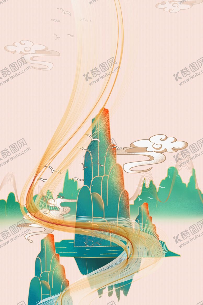 编号：18157305040505233997【酷图网】源文件下载-水墨插画