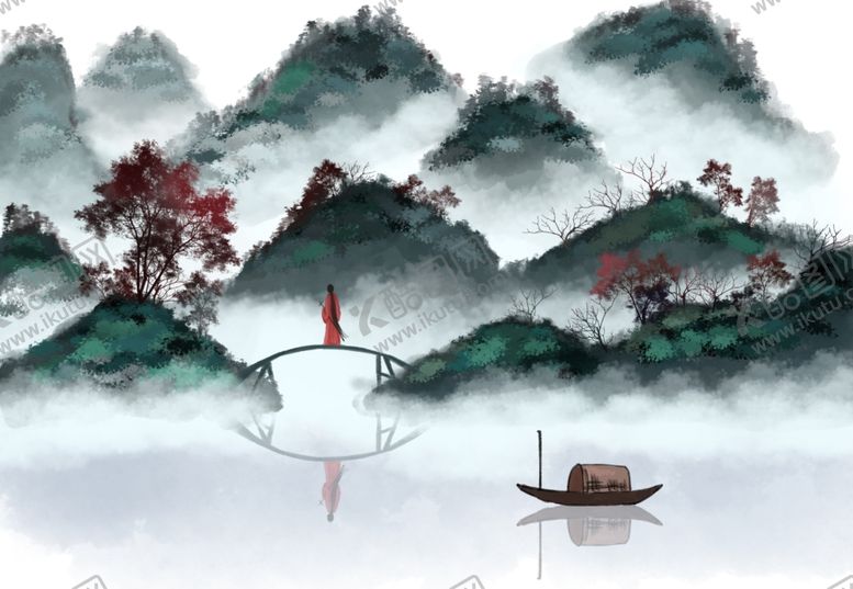 编号：86117705140136237823【酷图网】源文件下载-山水古风国风传统背景素材