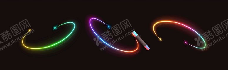 编号：51849310180206073073【酷图网】源文件下载-彩虹色半圈光影素材