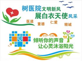 医院医疗诊所文化墙海报背景展板