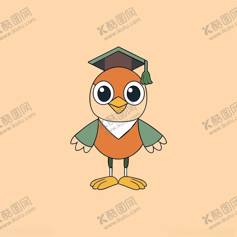 编号：77639201282200201389【酷图网】源文件下载-戴毕业帽的麻雀
