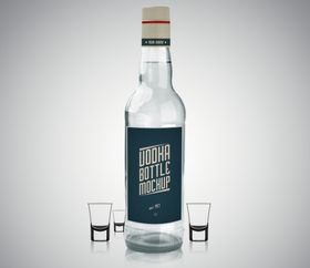 威士忌酒水酒瓶子效果图贴图样机