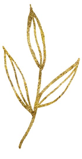 金色线条植物图案