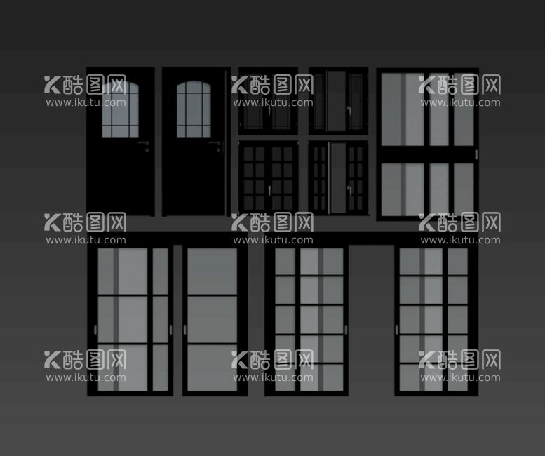 编号：27324602010455065232【酷图网】源文件下载-门窗模型