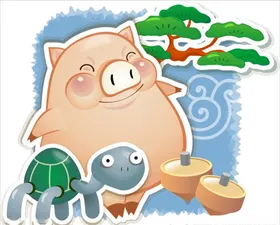矢量猪宝宝可爱猪