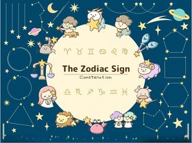 矢量手绘动漫十二星座图片