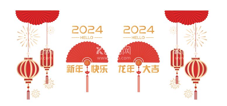 编号：38306412040430147080【酷图网】源文件下载-新年窗贴