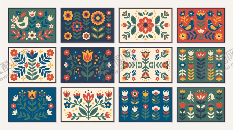 编号：30741304041424033928【酷图网】源文件下载-花卉背景图案