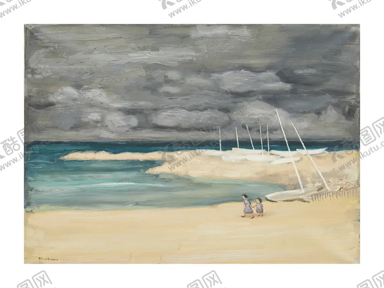 编号：59790510221843212233【酷图网】源文件下载-欧美海滩挂画油画