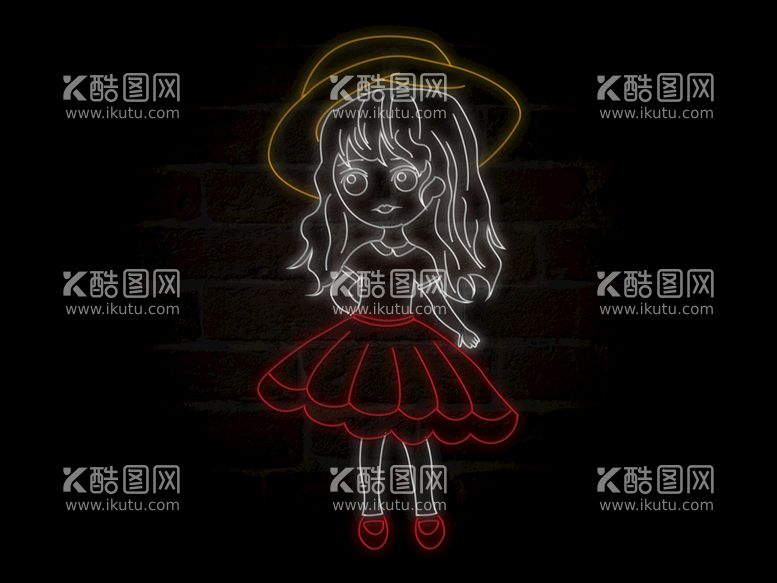 编号：87830712022133547093【酷图网】源文件下载-少女霓虹灯