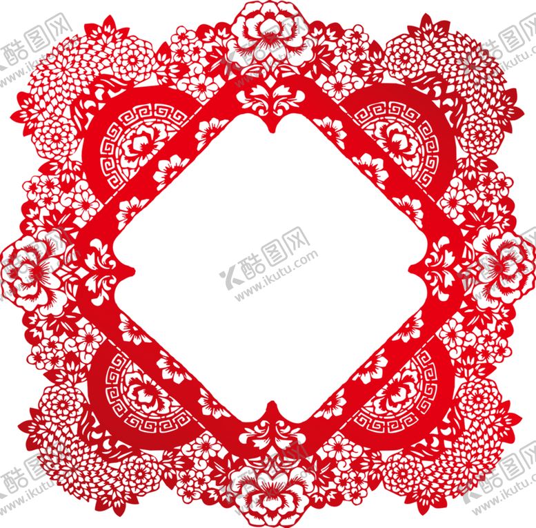 编号：19107002161238346846【酷图网】源文件下载- 中国风中式窗花图案素材