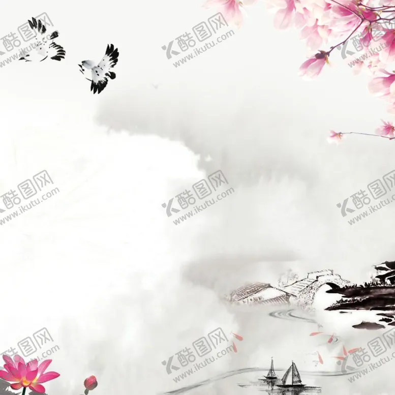 编号：16882806262120018657【酷图网】源文件下载-水墨山水背景