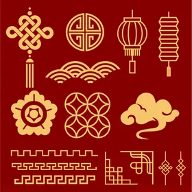 蛇年插画创意设计春节物料