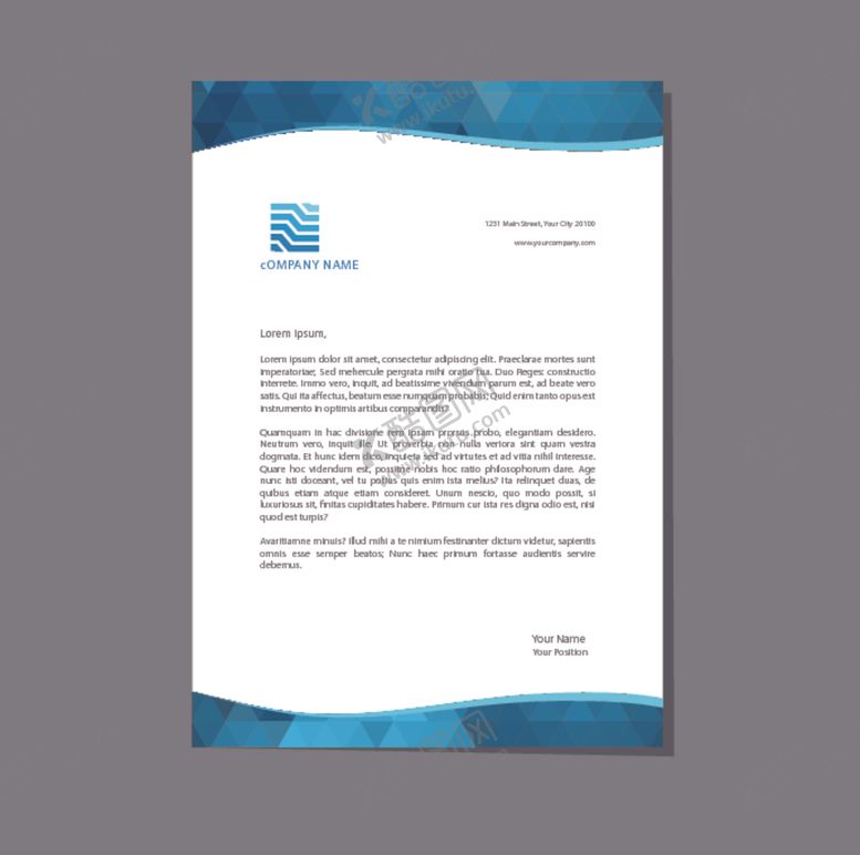 编号：86333309240544241627【酷图网】源文件下载-制度牌商务信纸宣传单