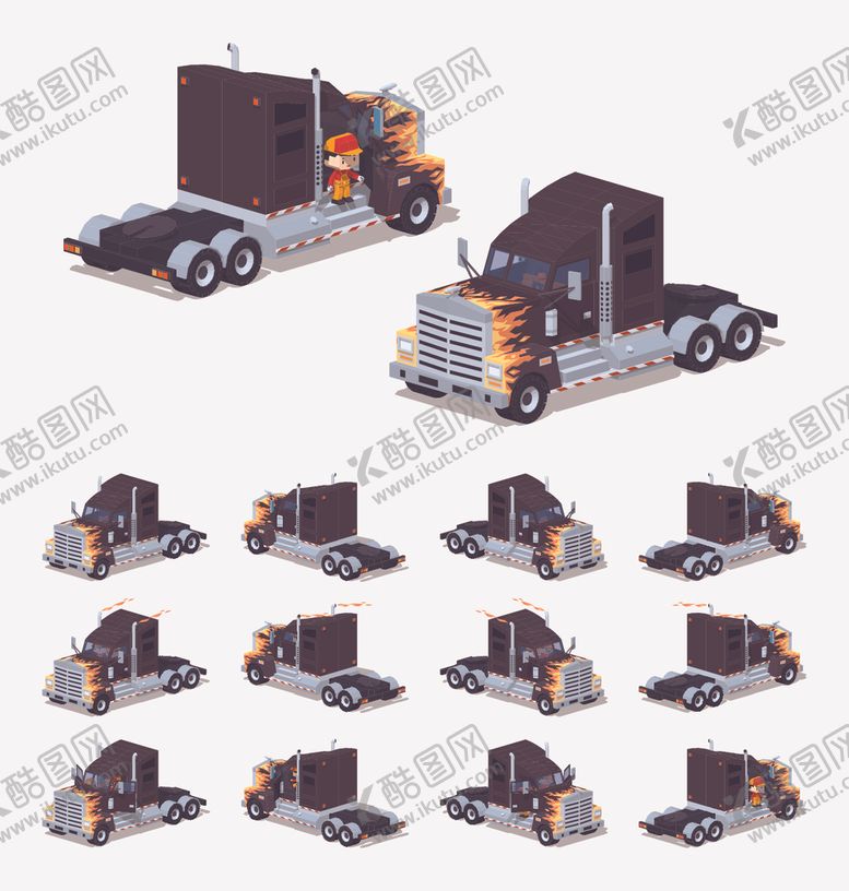 编号：43876210131317487209【酷图网】源文件下载-卡通工程车