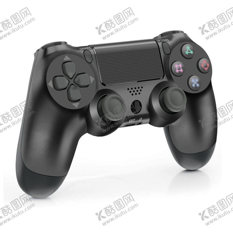 编号：37055809212345325943【酷图网】源文件下载-PS4黑色手柄主图