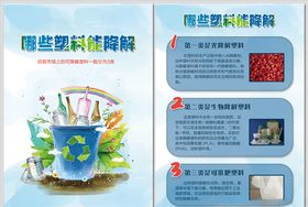 哪些塑料能降解环保海报