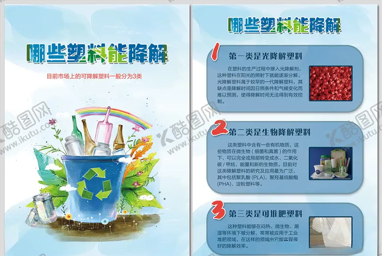 编号：43921205060823259336【酷图网】源文件下载-哪些塑料能降解环保海报