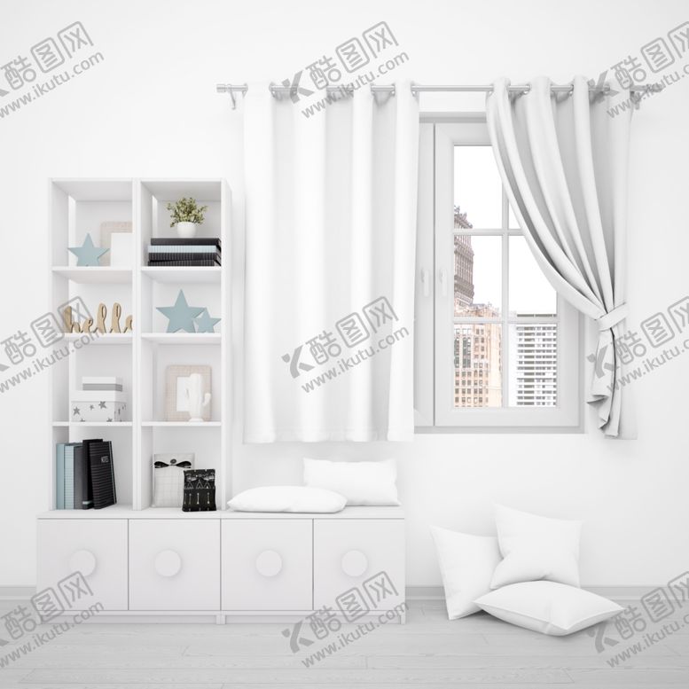 编号：30563310072057206857【酷图网】源文件下载-窗帘样机