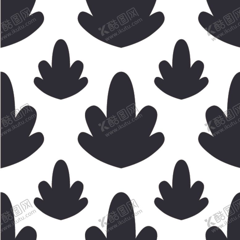 编号：86245809201245521734【酷图网】源文件下载-黑白简约花纹图案设计