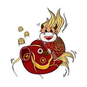 春节动漫牛形象