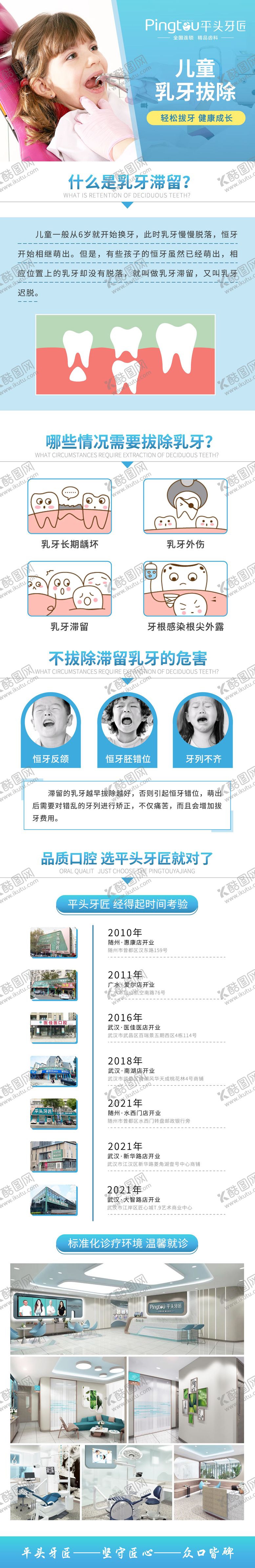 编号：97907411131003146363【酷图网】源文件下载-口腔儿童乳牙拔除详情页