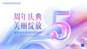 医美美容周年庆典活动宣传展板