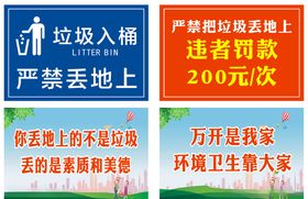 公司工厂商场垃圾标识贴