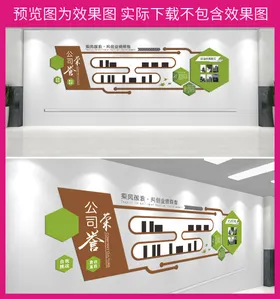 企业文化墙公司素材海报