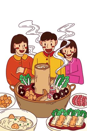 火锅插画