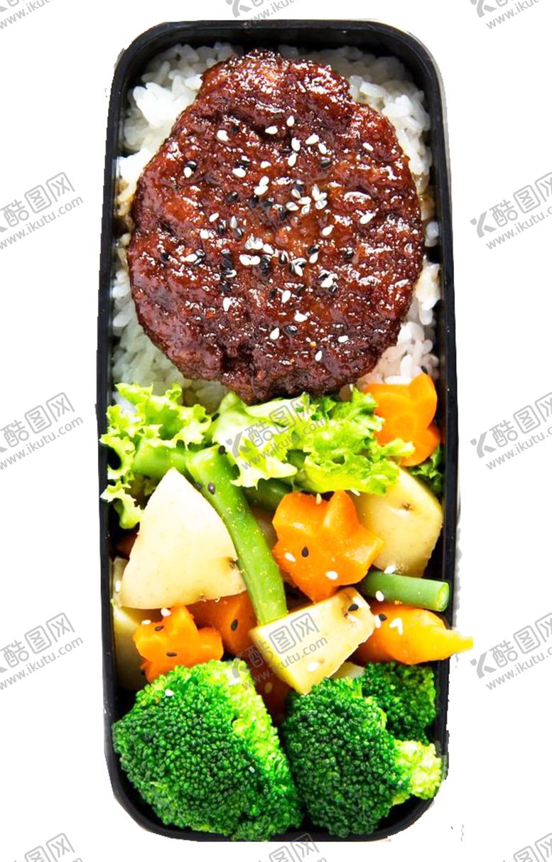 编号：46712510250302252349【酷图网】源文件下载-牛排饭牛排便当