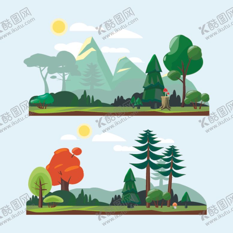 编号：15221809191008245642【酷图网】源文件下载-公园花园插图