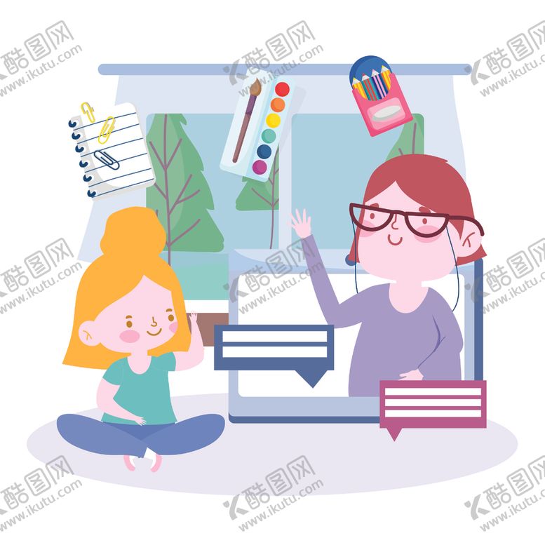 编号：47748606180439233814【酷图网】源文件下载-手绘可爱女生