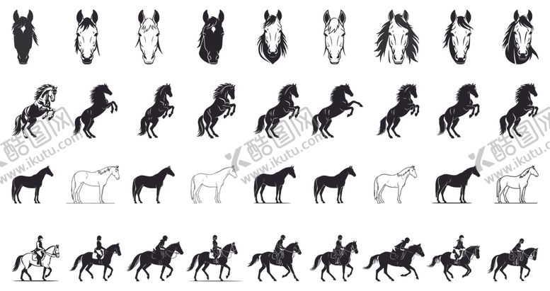 编号：37917804291611385943【酷图网】源文件下载-骏马图案集