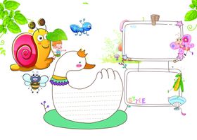 学校小学卡通文字框