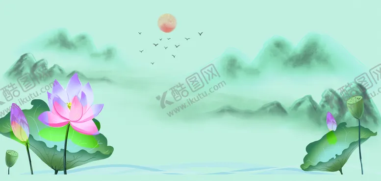 编号：43615010072142535074【酷图网】源文件下载-荷花背景