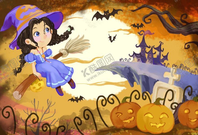 编号：85265809210319294772【酷图网】源文件下载-万圣节插画