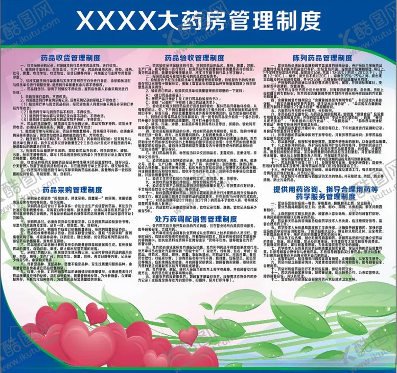 编号：76011906170945002086【酷图网】源文件下载-药房制度牌