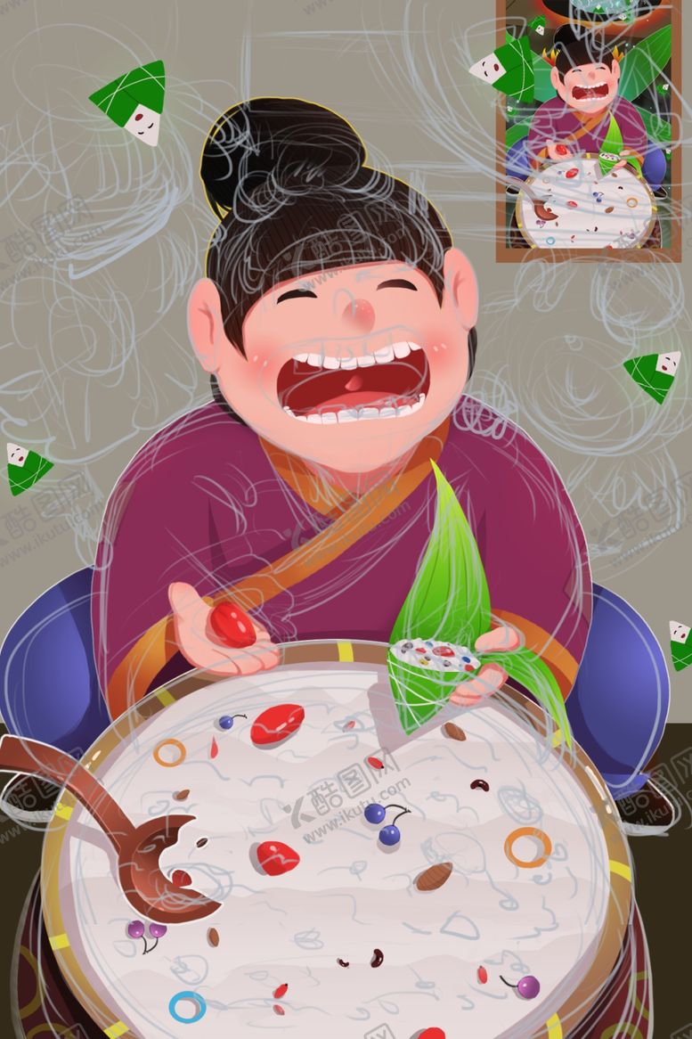 编号：14845309291446496160【酷图网】源文件下载-端午插画