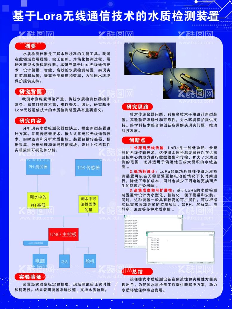 编号：94944602131421027155【酷图网】源文件下载-无线通信技术的水质检测装置