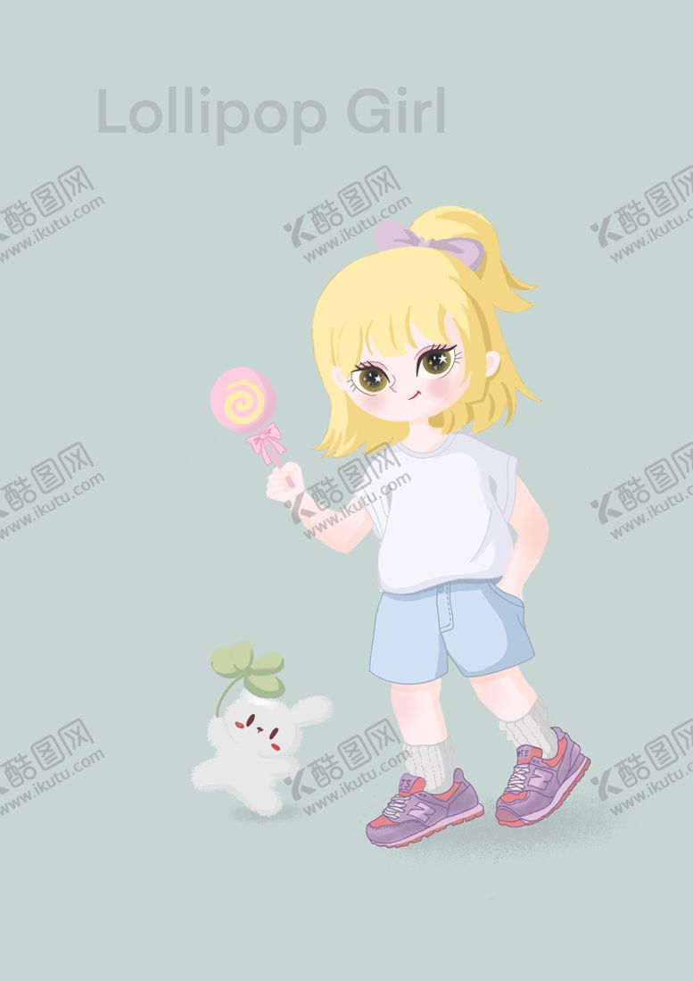 编号：83057910060101538529【酷图网】源文件下载-棒棒糖女孩
