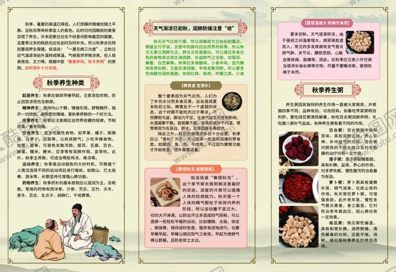 编号：76610007021623516633【酷图网】源文件下载-三折页中医养生