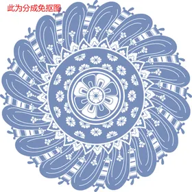 中国风花纹png式边传统图案