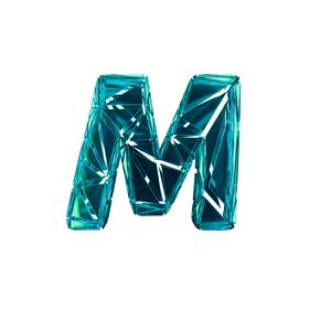 3D破碎数字M