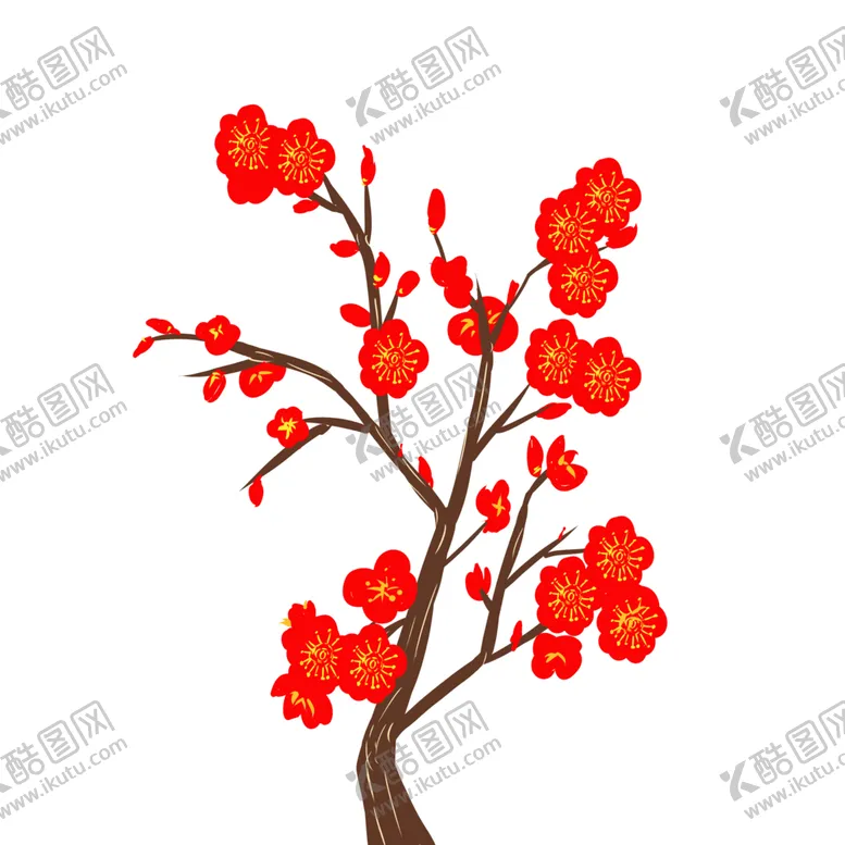 编号：14027601282152267858【酷图网】源文件下载-梅花插画海报图片