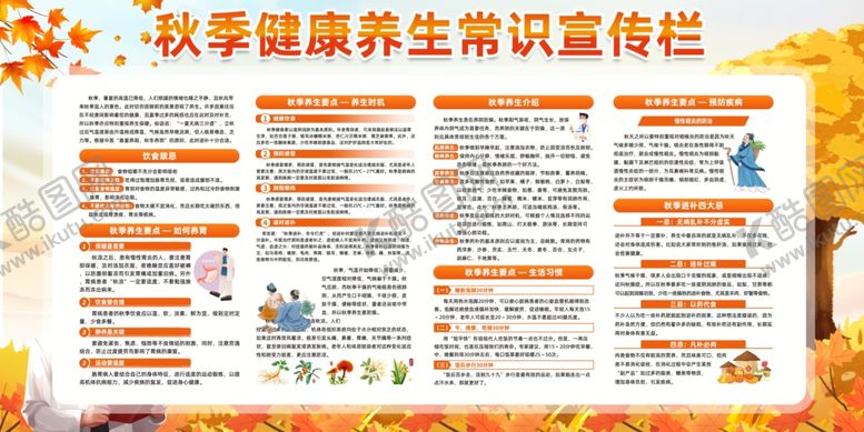 编号：16716111021936328888【酷图网】源文件下载-秋季学生健康知识宣传海报