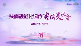 头痛规范化诊疗医学医疗医药会议展板